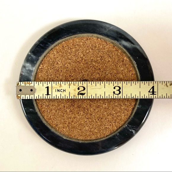 Black Iron Scroll Coaster Holder with Marble Coasters - Picture 12 of 14